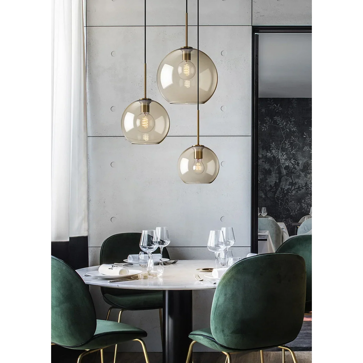 Glass Pendant Light Fixture Hanging Ceiling Lamp 8 Inch Amber Shade Metallic Accent Contemporary Kitchen Island Dining Area Bedroom