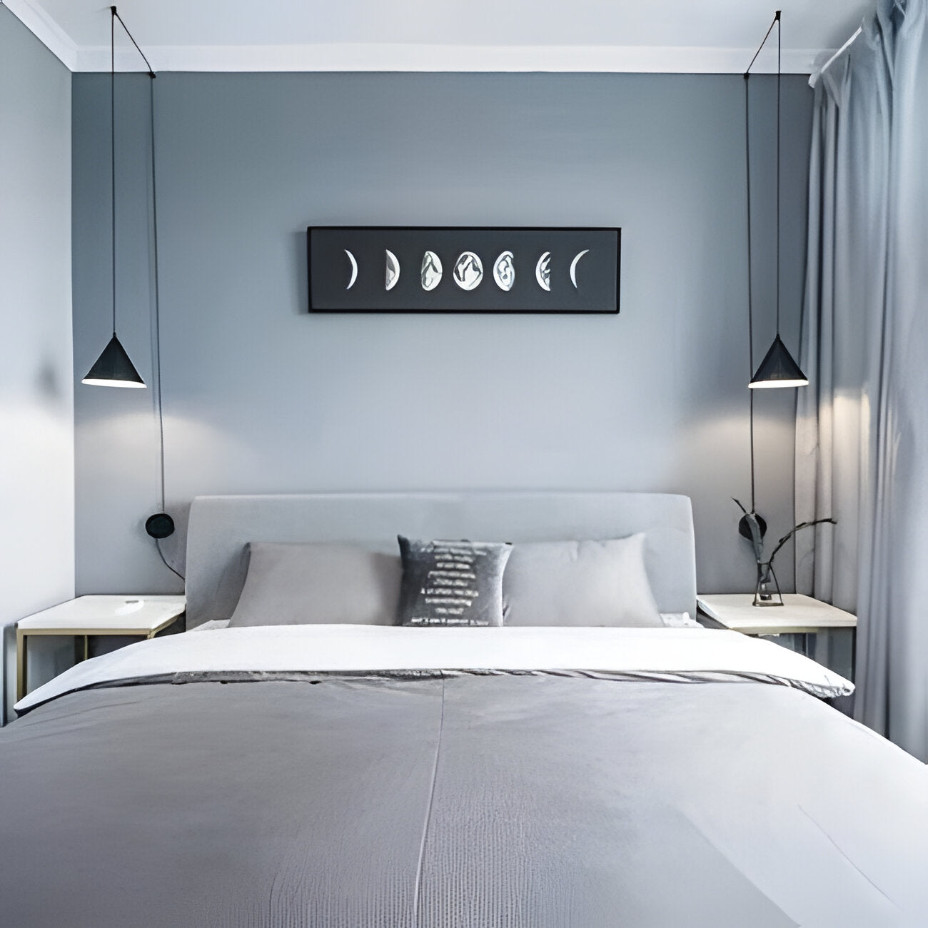 Sleek Silver Pendant Light | Simple Metal Drop Lamp