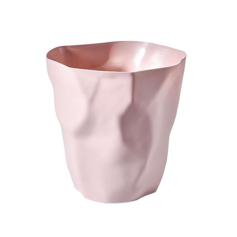 Small Plastic Trash Can White 10.6 Inch for Bathroom Bedroom Office Desk Vanity Wastebasket Lightweight Indoor Garbage Bin