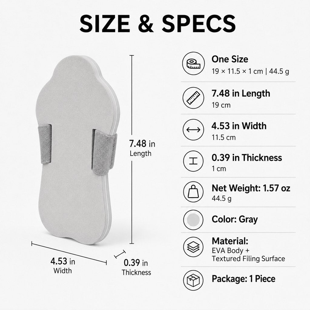 Ortekor Quiet Handheld Pet Nail File Board for At-Home Dog & Cat Nail Care - Blade-Free, No Charging