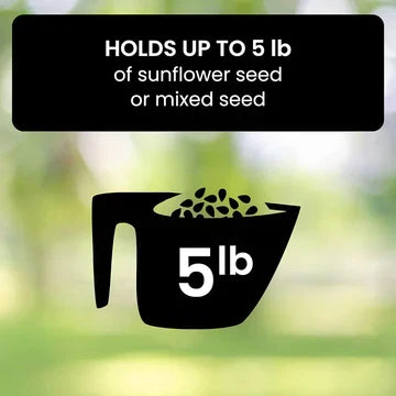 Weight-Activated Spinning Bird Feeder for Outdoors with Anti-Squirrel Rotating Perch Metal Seed Dispenser for Cardinals Finches Wild Birds B