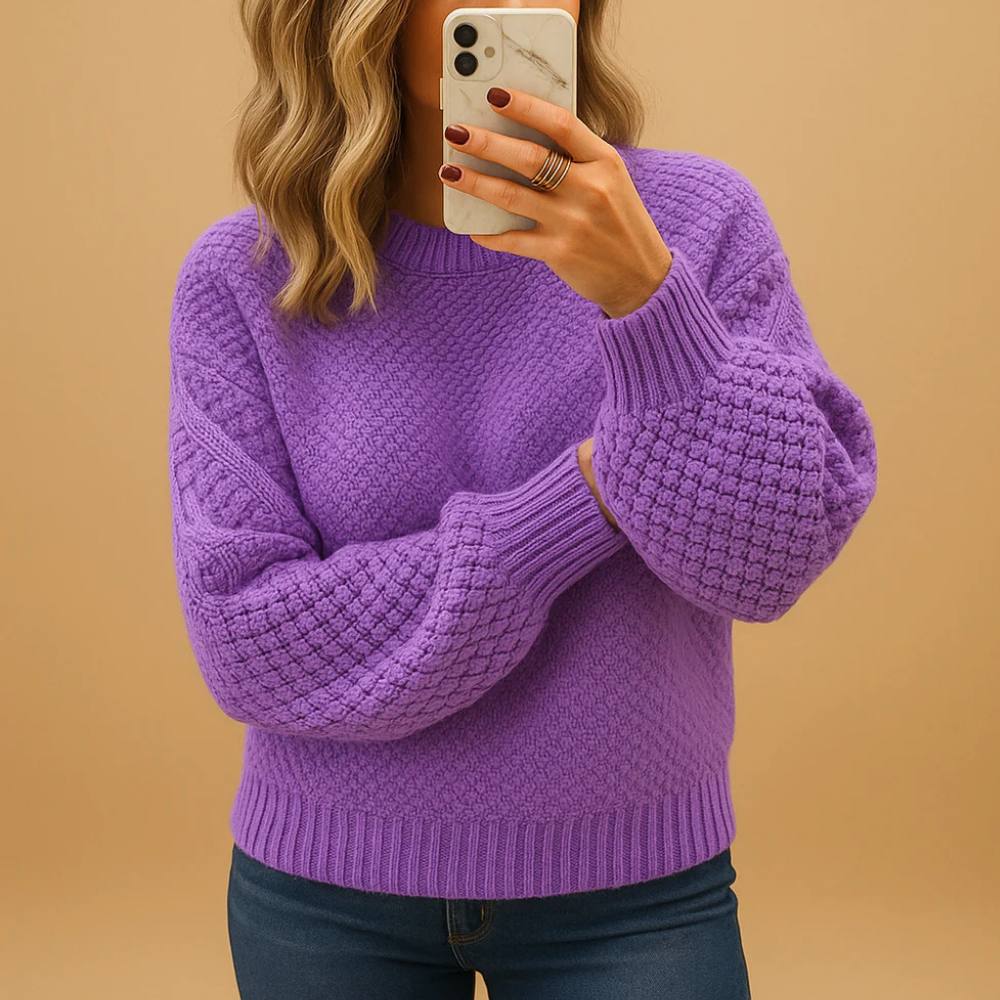 Cozy Women's Winter Sweater, Soft and Fitted