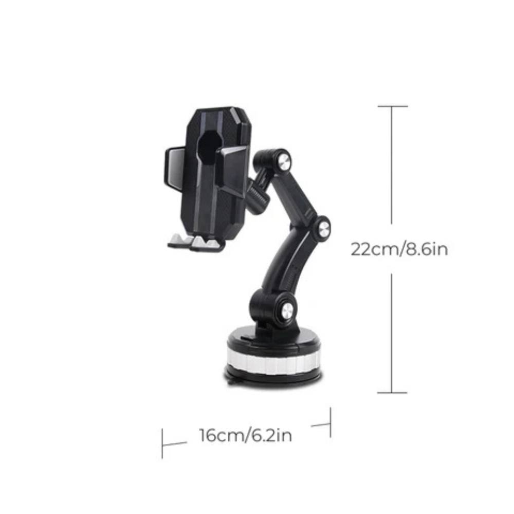Easy Fit Car Phone Holder with Secure Grip and Adjustable Rotation