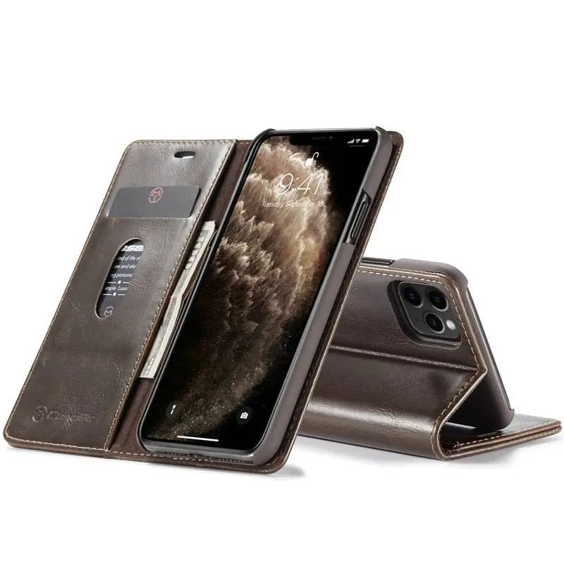 Fitted Leather iPhone 12 Case with Raised Edges & Camera Protection for Daily Use