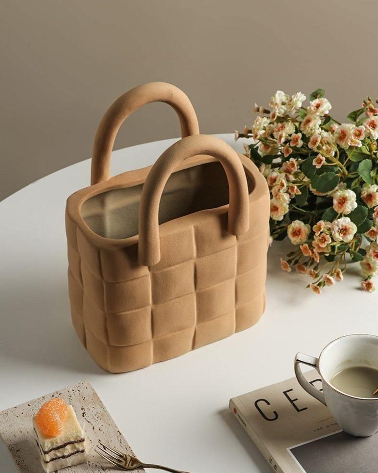Woven Elegance Garden Vase