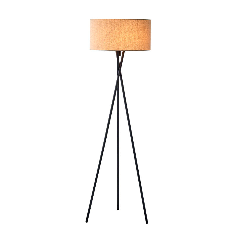 Silk Fabric Floor Lamp with Warm White LED – 63 in Modern Minimalist Standing Light for Living Room & Bedroom
