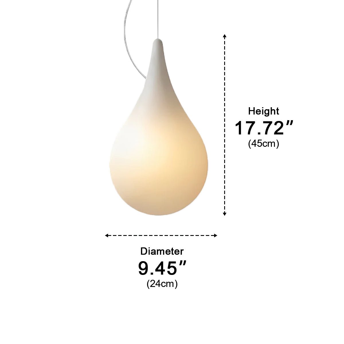 Weatherproof LED Hanging Globe for Deck & Patio – Color-Changing Orb Fixture, 9.4 in Drop Shape with Adjustable Cord, IP65 Rated for Year-Ro