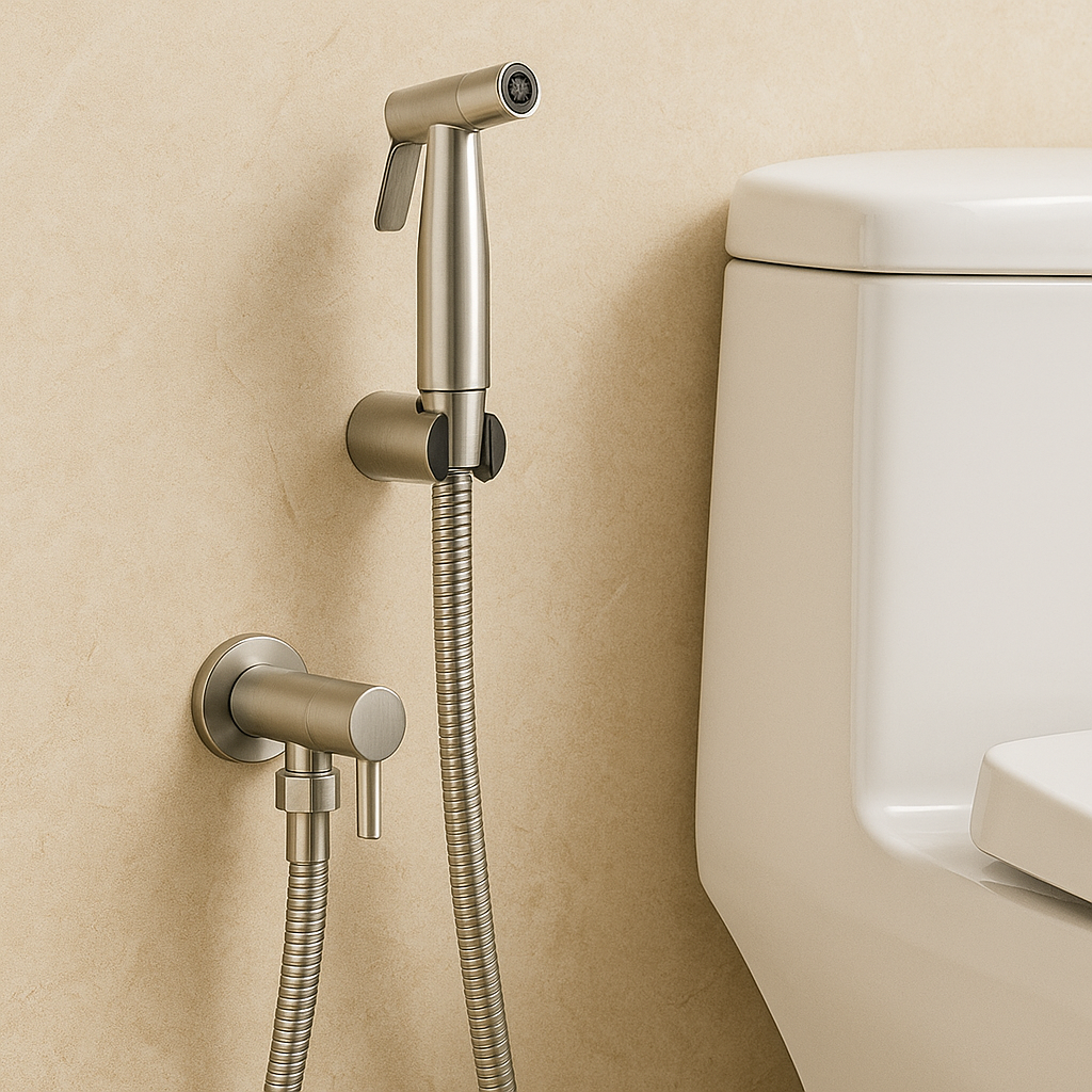 Stainless Steel Bidet Sprayer for Toilet with Adjustable Spray | Ergonomic Handheld Design for Maximum Hygiene