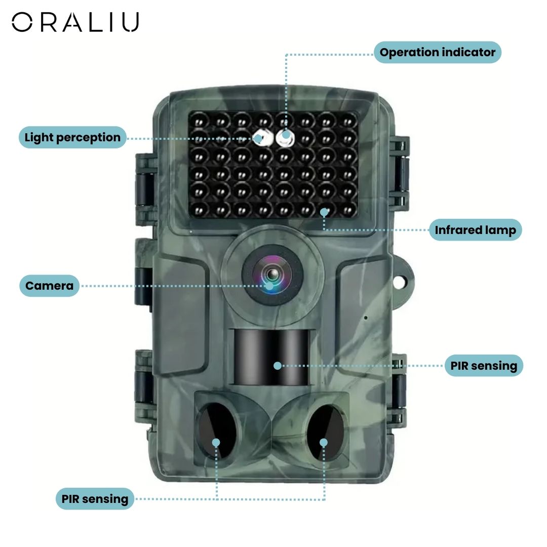 60MP Trail Camera with 4K Video Recording, Night Vision & Smartphone App – Waterproof Wildlife Monitoring System for Hunting, Property