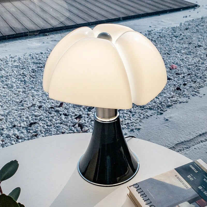 Sculptural Acrylic Touch-Dimmable LED Desk Lamp 19 in – Flower-Shaped Shade for Bedroom Nightstand, Living Room Side Table, Home Office Read