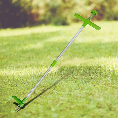 Stand-Up Weed Puller Tool with Root Remover for Lawns Gardens Patios Yards No Bending Telescoping Handle 39 Inches Gardening Hand Tool