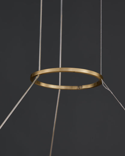 Brass Glass Pendant Fixture Dimmable LED Adjustable Height Round Ceiling Light for Dining Room Kitchen Island Living Room Modern Art Deco Li