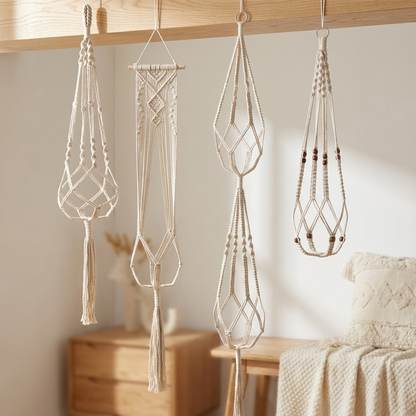HANGBELLE – Hanging Basket Set of 4 for Charming Interior Decor