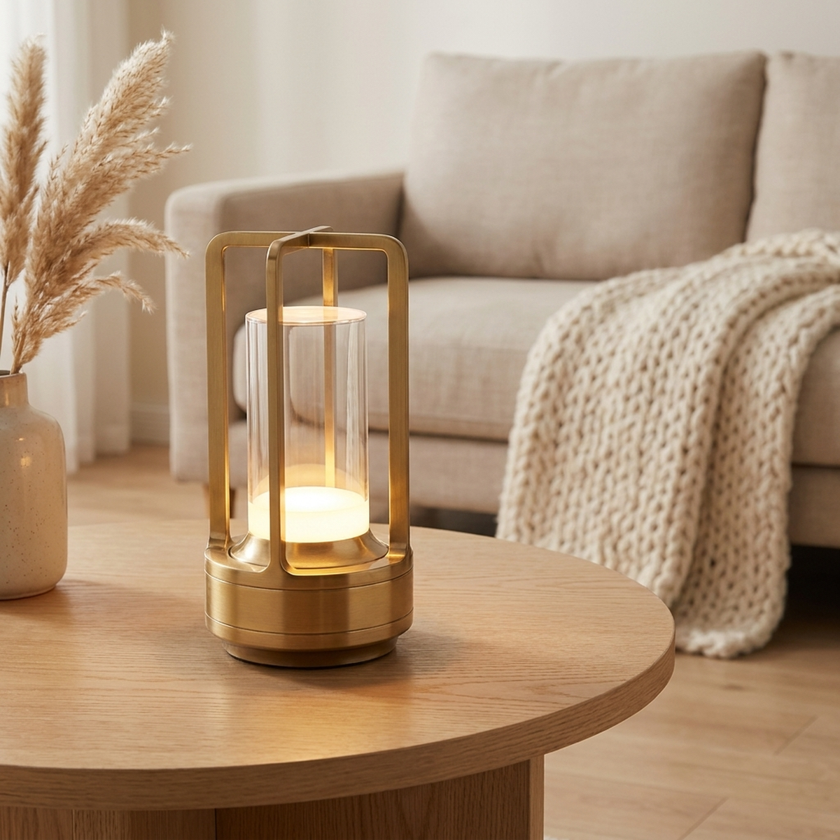 GLOWENZA – Cordless Table Lamp for Sophisticated Interior Ambience