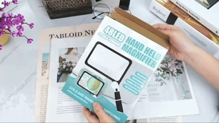 Illuminated Magnifying Glass with 48 LED Lights | 5X Magnification for Enhanced Clarity in Reading and Hobbies