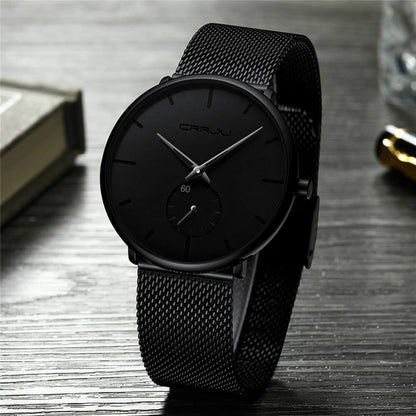 Men's Minimalist Quartz Wristwatch with Hardlex Crystal & Water Resistance for Business Casual Everyday Wear