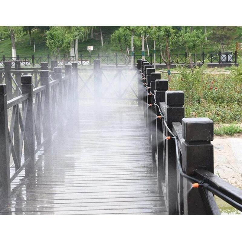 Adjustable Misting Irrigation System for Garden & Lawn Watering - Drip Line Cooling Kit for Outdoor Plants, Vegetables, Patio - DIY Hose