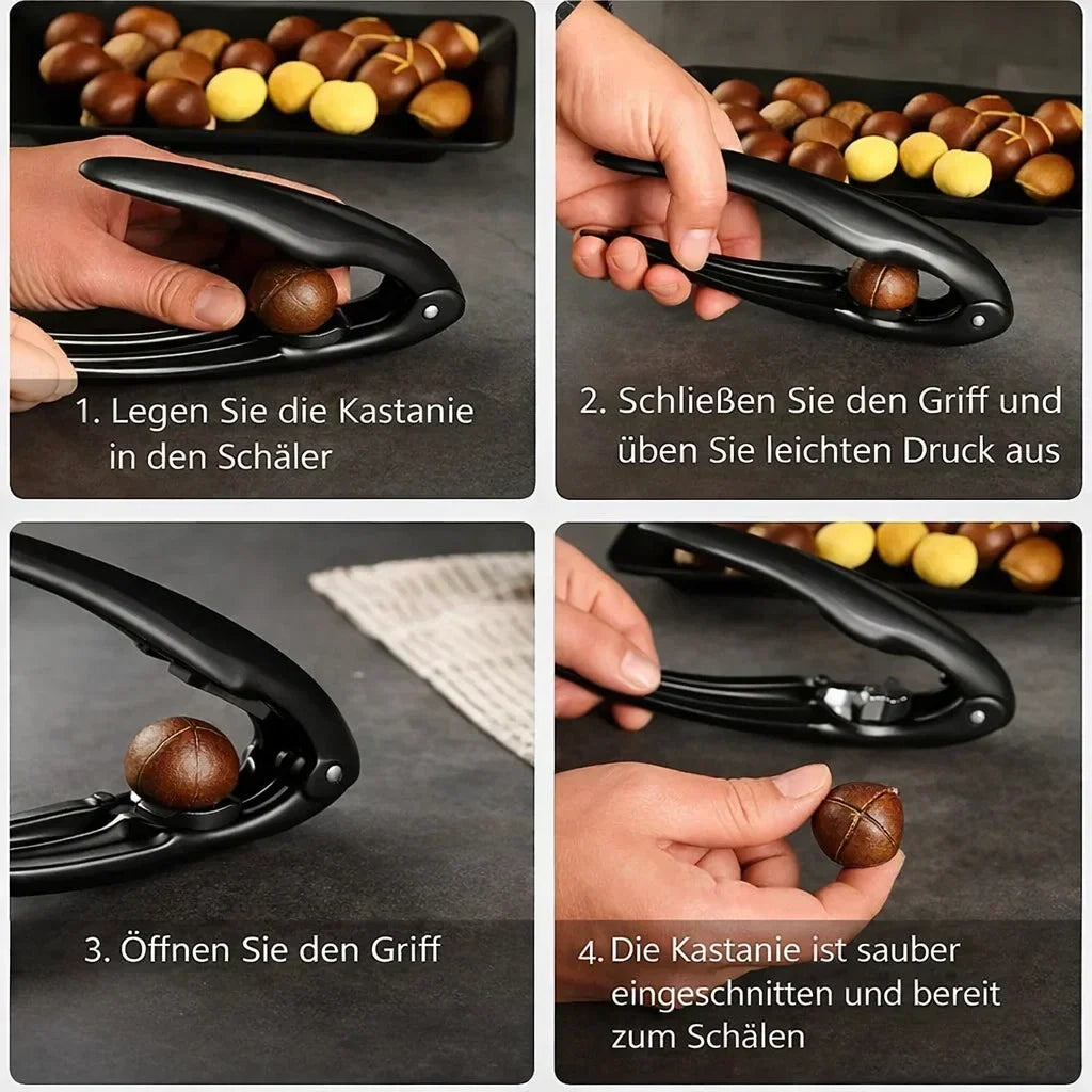 Heavy-Duty Shell Cracker Tool with Comfortable Grip for Walnuts Pecans Hazelnuts Almonds – Durable Metal Kitchen Gadget for Nuts and Chestnu