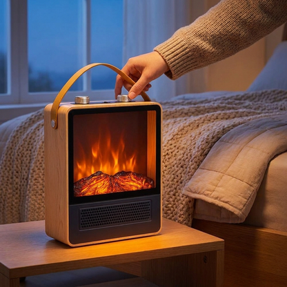 HEARTHVUE – Portable Fireplace Heater with 3D Flame for Inviting Room Comfort