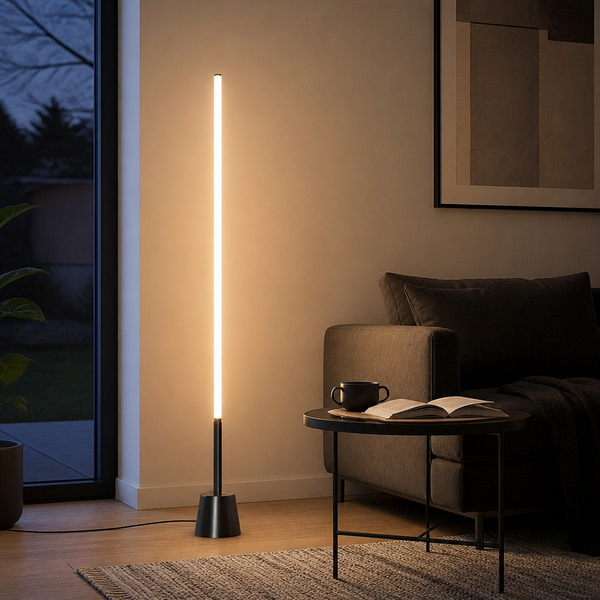 LUMIORBIT – 360° Floor Lamp for Refined Interior Ambience