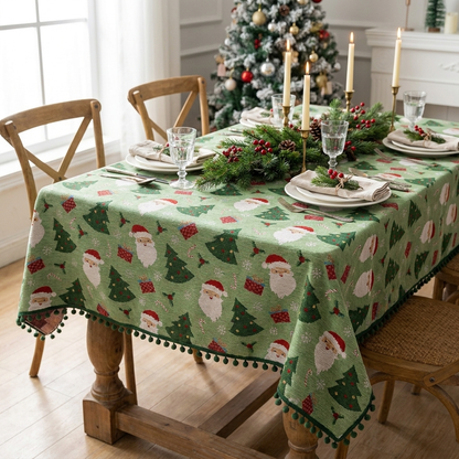 SANTAFEAST – Tree Gift Tablecloth for Elegant Festive Tables