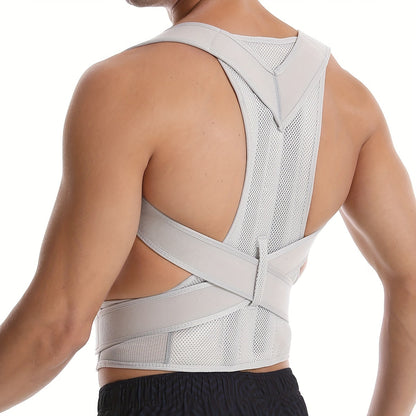 Adjustable Posture Corrector Brace for Back Support – Breathable Neoprene Upper Back Straightener for Men & Women