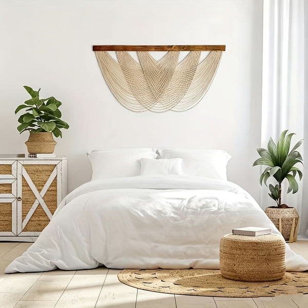 MACRAMELIVA – Minimalist Macrame Wall Hanging for Boho Decor