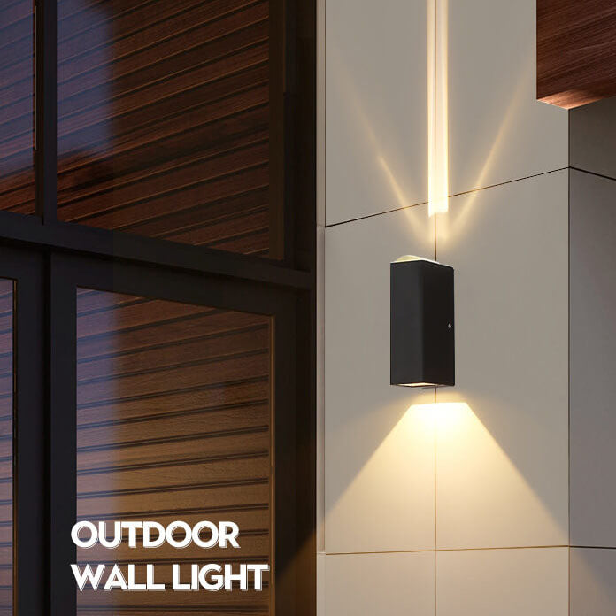 Weatherproof Rectangular Aluminum LED Wall Sconce for Outdoor Spaces