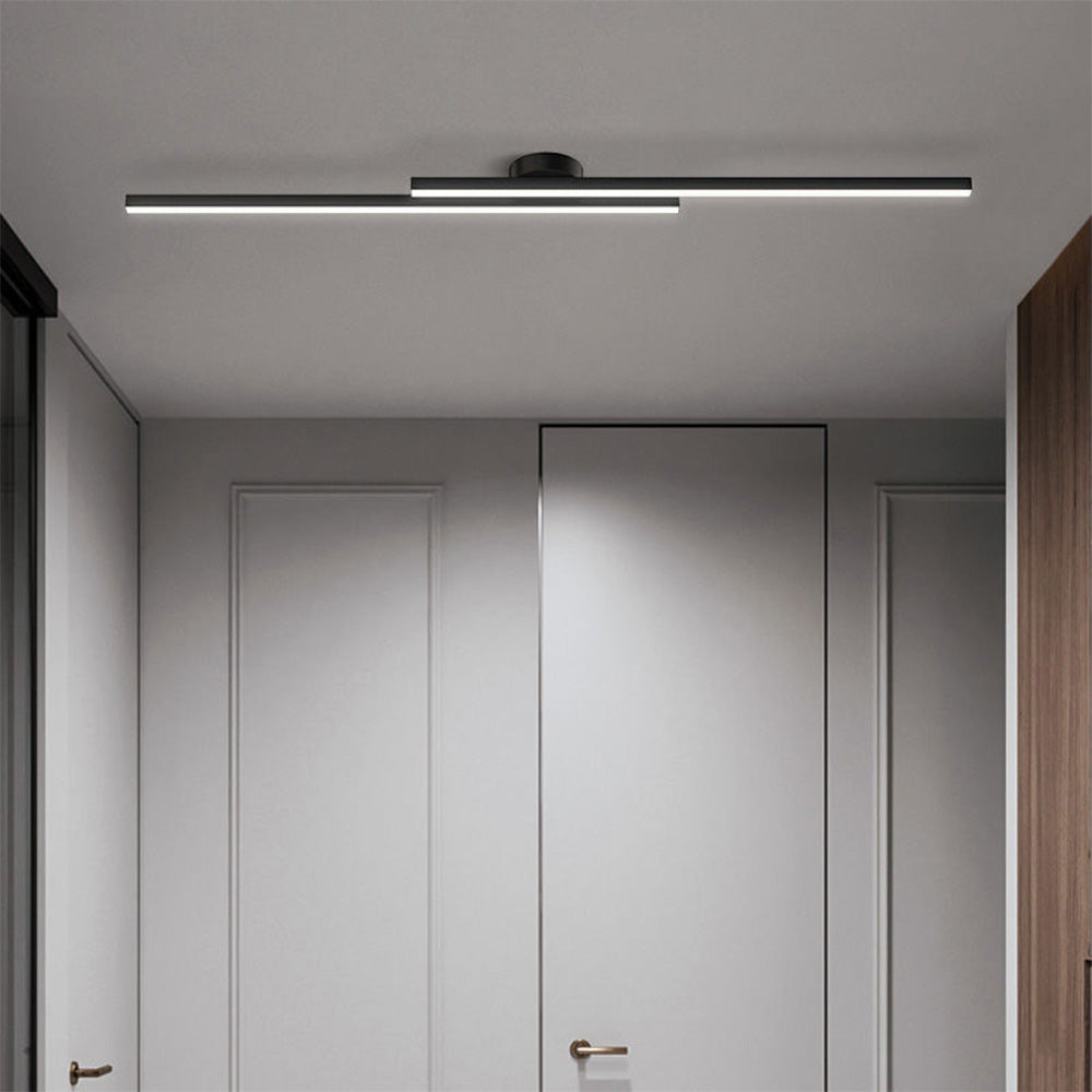 Flush Mount LED Ceiling Light Fixture — Low Profile Round Disc 8.3 in for Bedroom Hallway Entry — Modern Aluminum & Acrylic Surface Mount wi