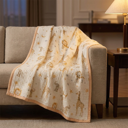 WILDNEST – Animal Kingdom Blanket for Cozy Comfort
