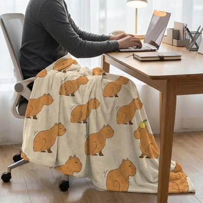 CAPYCHARM – Capybara Blanket for Playful Home Comfort