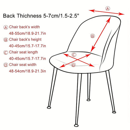 Stretch Dining Chair Slipcovers - Removable Washable Seat Protectors for Kitchen & Dining Room Furniture, Fitted Elastic Chair Covers for