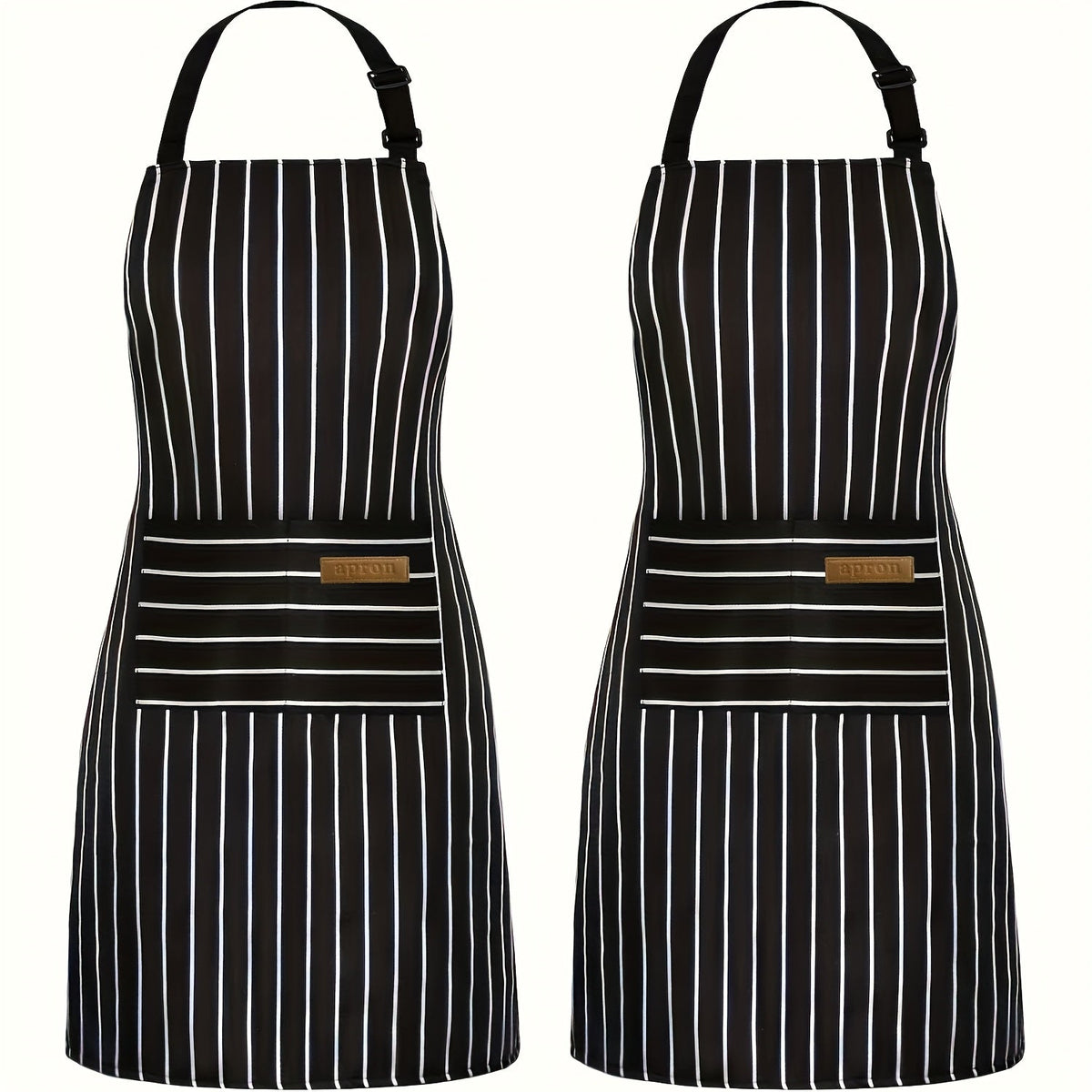 Brenix Kitchen Aprons Set - Adjustable Straps, Oil-Repellent, Unisex