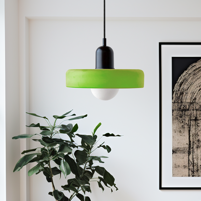 Handcrafted Art Glass Dome Pendant Light, Adjustable Modern Hanging Fixture for Dining Room Kitchen Island Living Room