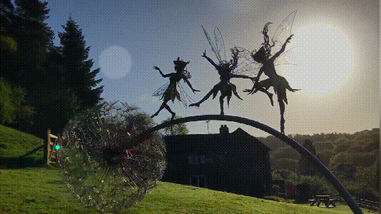 Enchanting Garden Statues | Dancing Fairy Sculpture with Steel Design | Magical Outdoor Decor for Whimsical Spaces