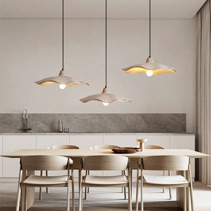 Industrial Concrete Hanging Light 10 in Yellow Ceiling Pendant Hardwired E26 Socket Adjustable Cord Kitchen Dining Room Bedroom Entryway Rus