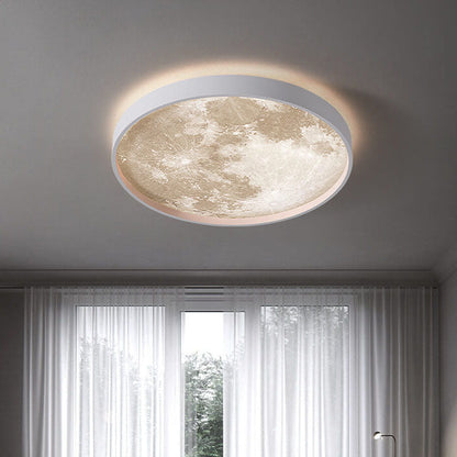 Recessed LED Overhead Fixture 10-22 Inch Diameter 18-48W Three-Color Temperature Control Iron Acrylic Contemporary Low-Profile Hardwired Ins