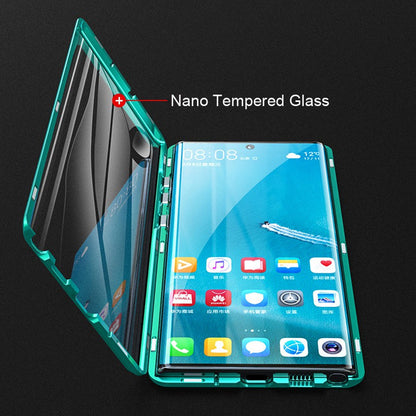 Magnetic Tempered Glass Phone Case for Samsung Galaxy with Dual-Sided Protection and Self-Locking Closure