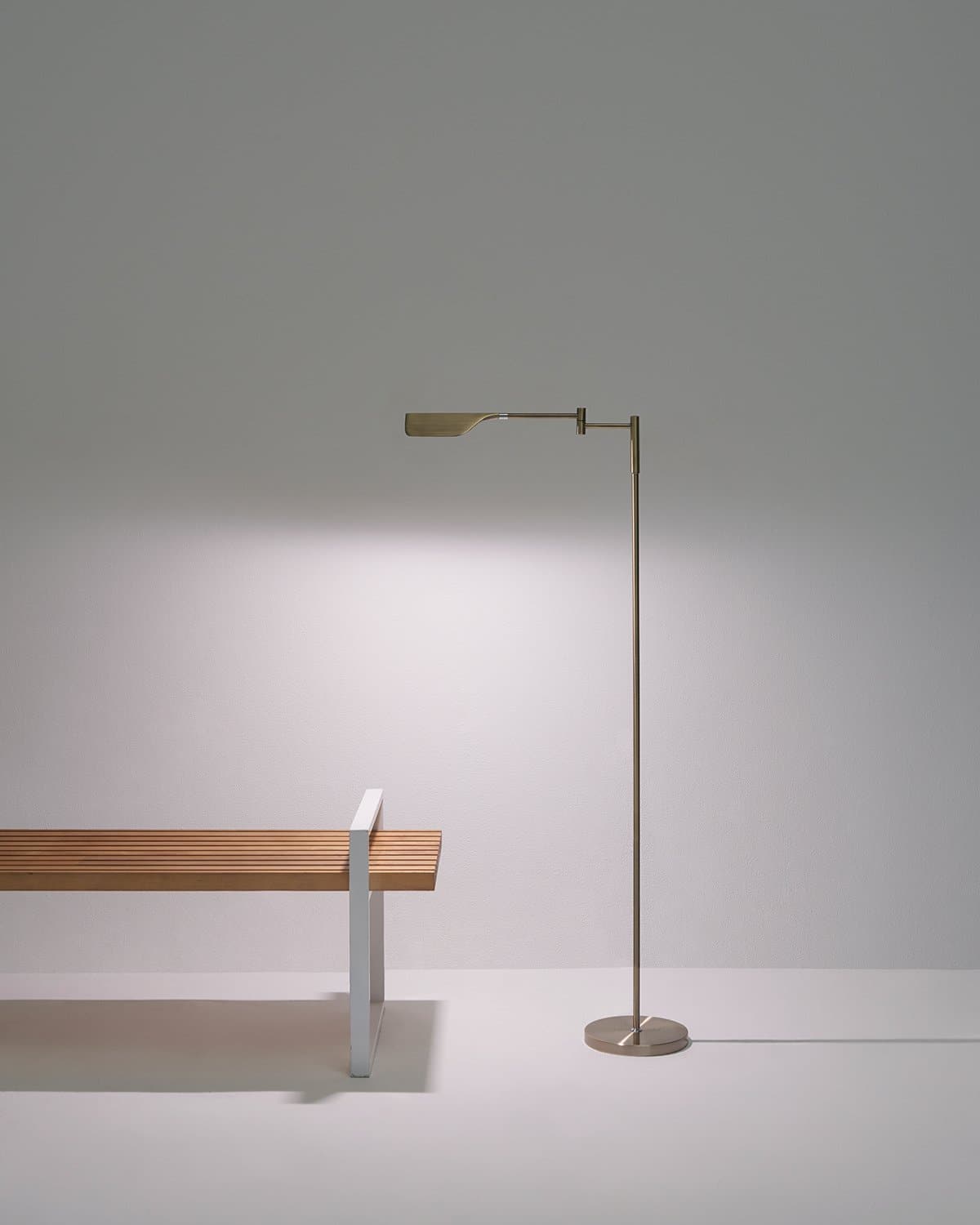 Touch-Dimming Metal Standing Lamp 53 in Tall with Integrated LED for Bedroom Living Room Reading Nook Organic Leaf Shape Warm 3000K Lighting