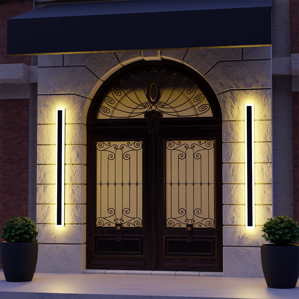 Weather-Resistant LED Outdoor Wall Light with Acrylic Panel for Entryway & Patio