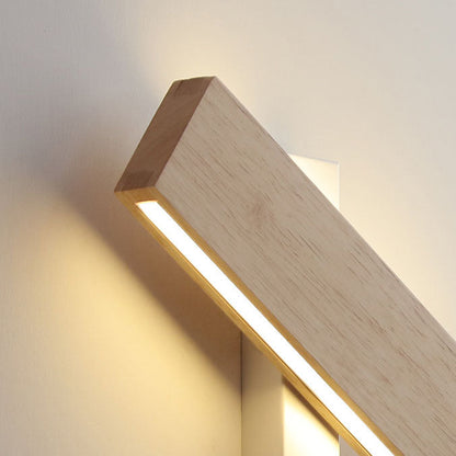 LED Sconce Light 12 Inch Wooden Acrylic Fixture Hallway Bedroom Living Room Hardwired Modern Minimal Décor Ambient Glow 12W 1200 Lumen Inter