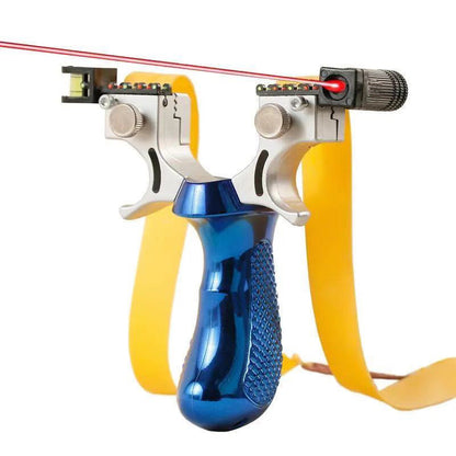 Outdoor Slingshot with Integrated Red Laser Aiming System for Backyard Target Practice, Skill Building & Recreational Shooting