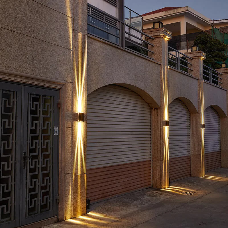 Outdoor LED Sconce Rectangular Aluminum Hardwired 7 in Black for Patio Fence Entryway Modern Exterior Fixture 10W 12W Integrated Bulb Weathe