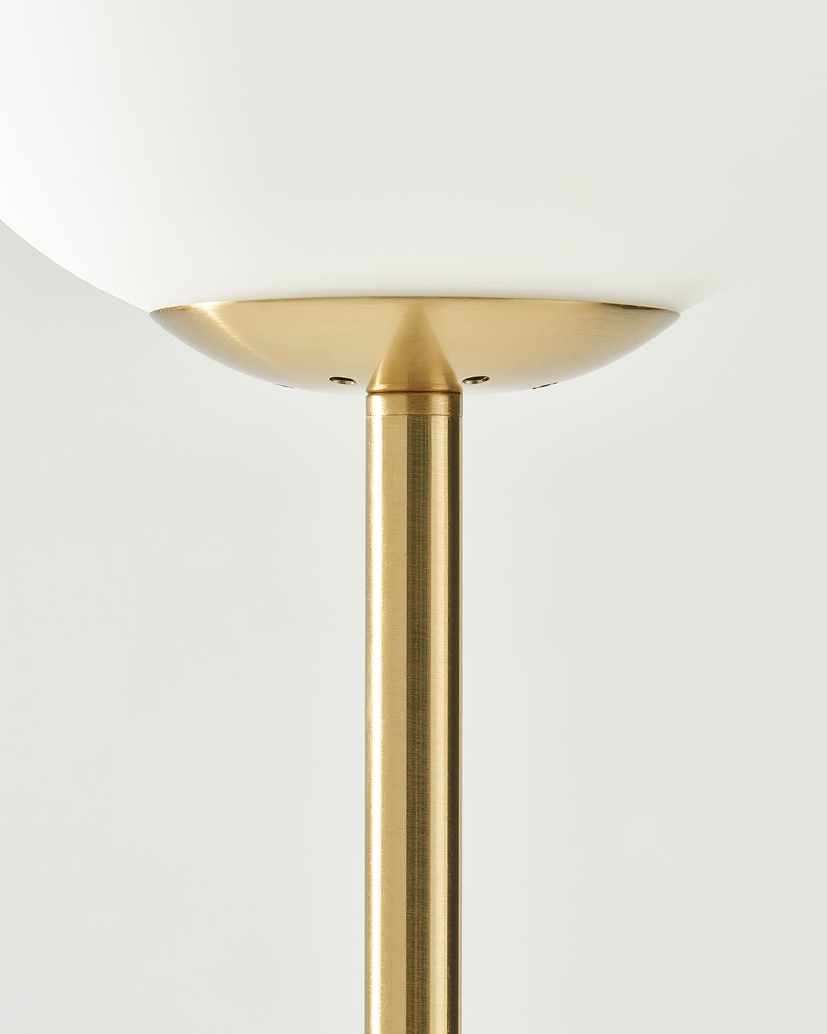 Brass Globe Standing Lamp 65 Inch Tall for Living Rooms Bedrooms Reading Corners Warm Ambient Lighting Metal Frame Foot Switch Modern Minima
