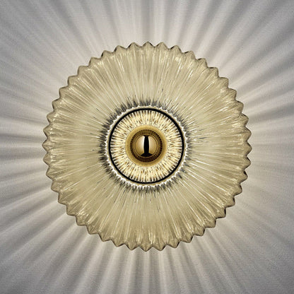 Glass Wall Sconce 9.5 Inch Hardwired Contemporary Fixture E26 Base Ambient Lighting for Bedroom Hallway Dining Room Smoke Gray Frosted Optio