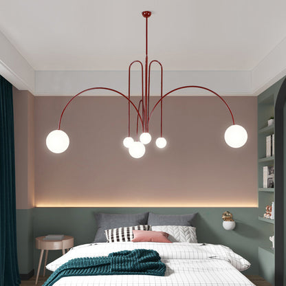 Swallow-Inspired G9 Pendant Light with Adjustable Chain, Metal & Glass Shades for Dining Room, Bedroom & Living Room Overhead Lighting