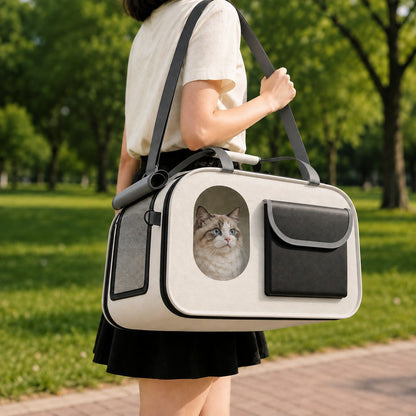 Ortekor Large Breathable Pet Carrier for Cats & Small Dogs - Roomy Travel Bag for Vet Visits, Road Trips & Daily Outings