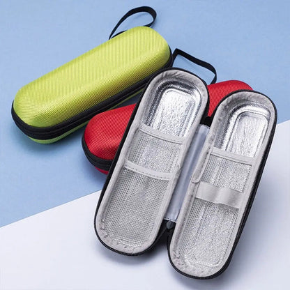 Portable Medication Cooler Travel Case with Reusable Ice Packs for Temperature-Sensitive Supplies