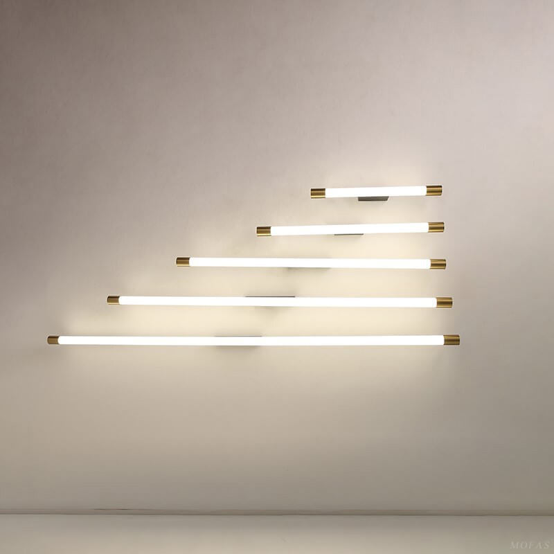 LED Vanity Light Fixture Aluminum 59 in Black Gold Over Mirror Bathroom Bedroom Hallway Linear Bar Sconce Hardwired 120V-240V