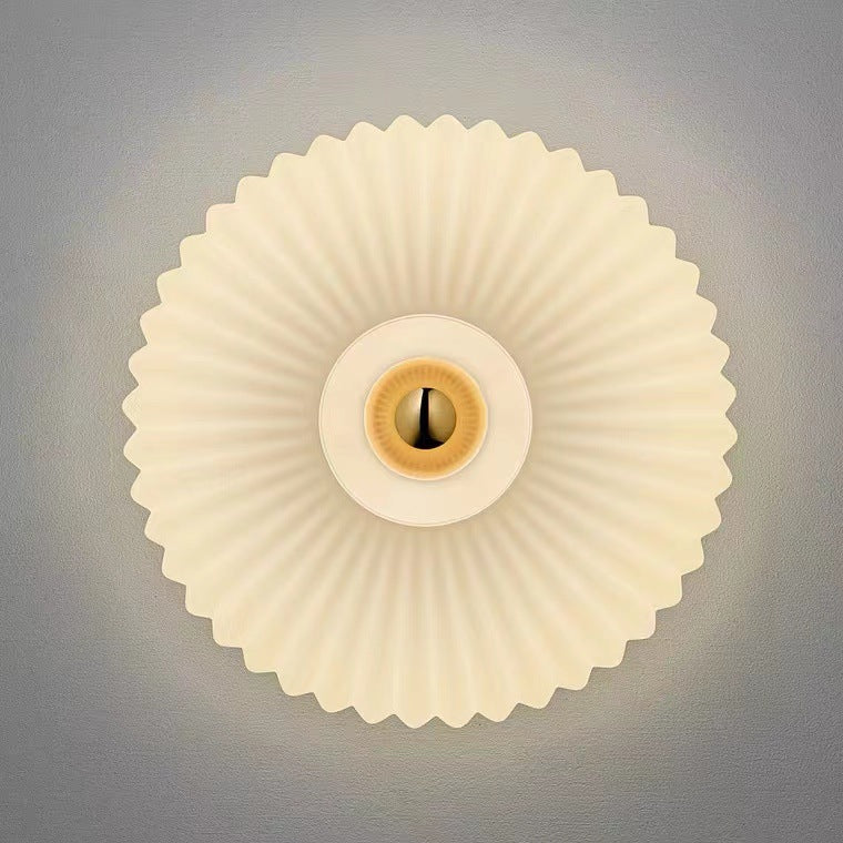 Ribbed Glass Sconce Light Fixture 9.4 Inch Hardwired E26 Bedside Hallway Accent Lamp Frosted Shade Vintage Inspired Bathroom Reading Light W